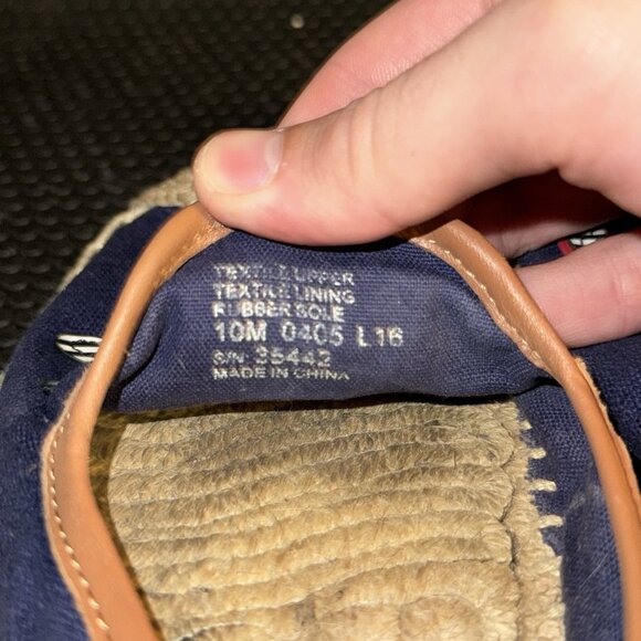 Tory Burch Flats Denim Navy Nautical Beach Slip On Fish Sailboat Women's Size 10 - Picture 8 of 10